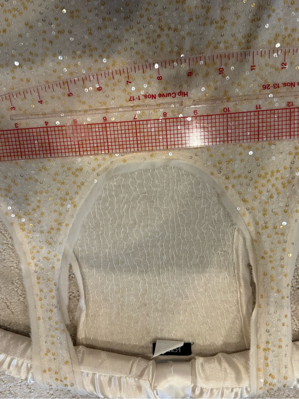J.Crew cream sequin knit wool sweater tank size XS - Picture 12 of 13